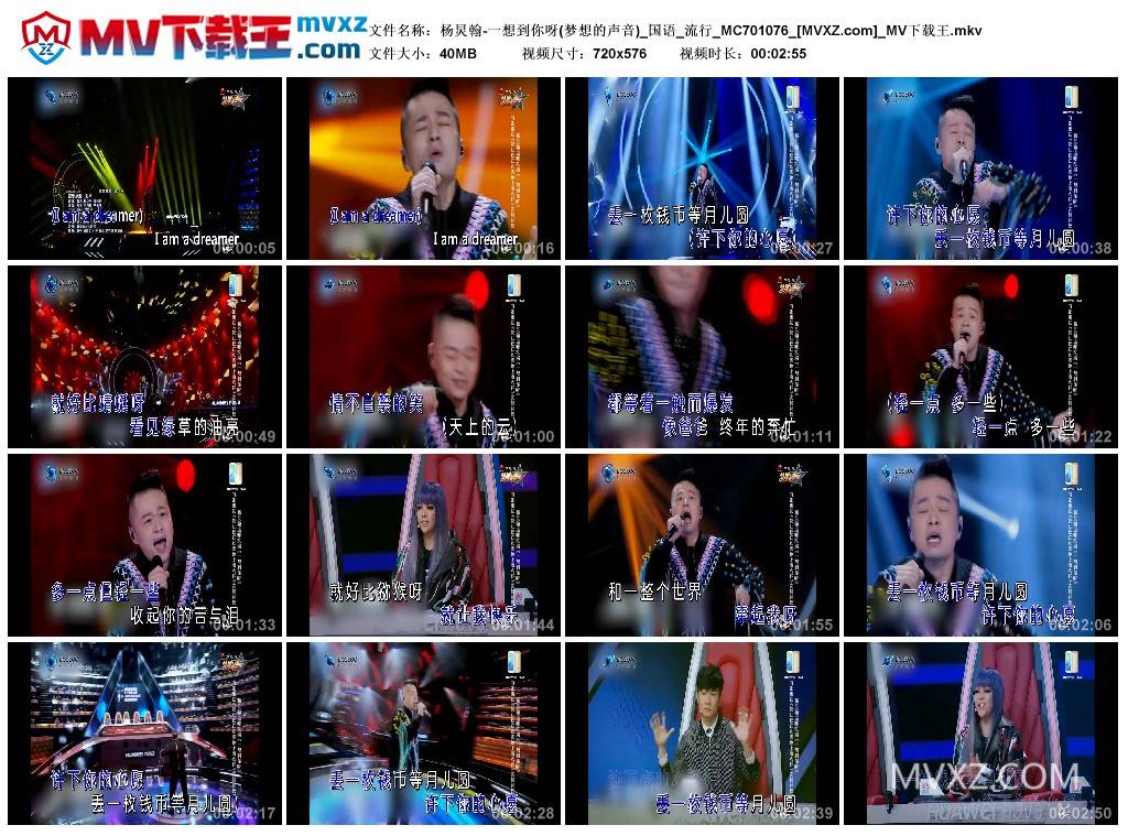 杨炅翰-一想到你呀(梦想的声音)_国语_流行_MC701076